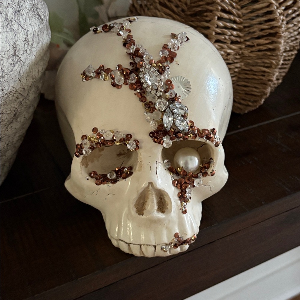 Halloween Embellished Skull Decor with Gems
Bought at Pier One
